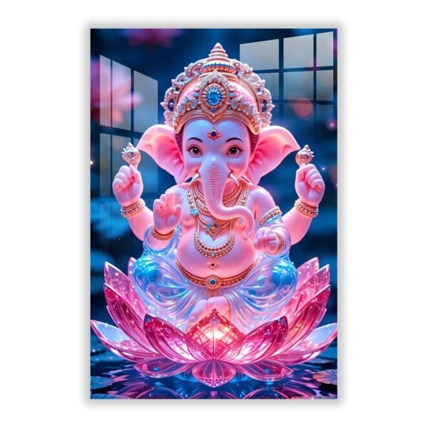 Cute Ganesha Acrylic Wall Art Frame