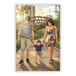 Ghibli Style Art AI Prompt Acrylic Frame