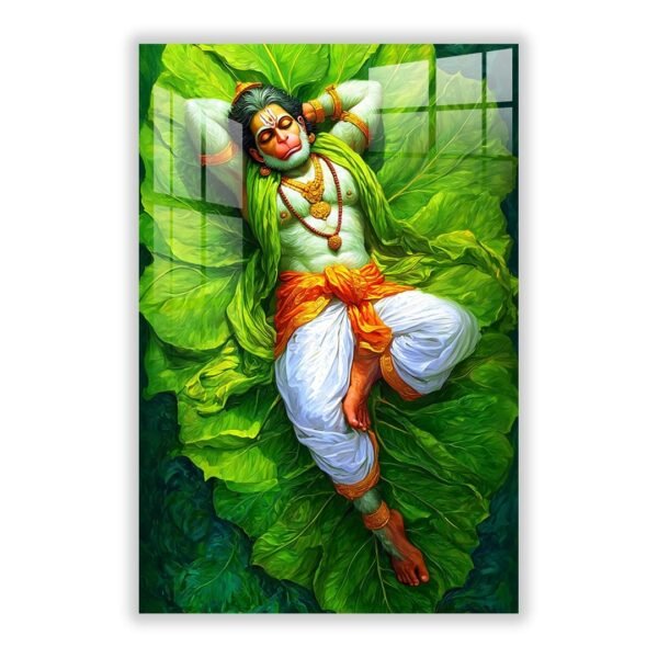 hanuman-resting-acrylic-wall-art-frame Hanuman Ji Resting Acrylic Wall Art Frame